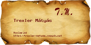 Trexler Mátyás névjegykártya