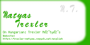 matyas trexler business card